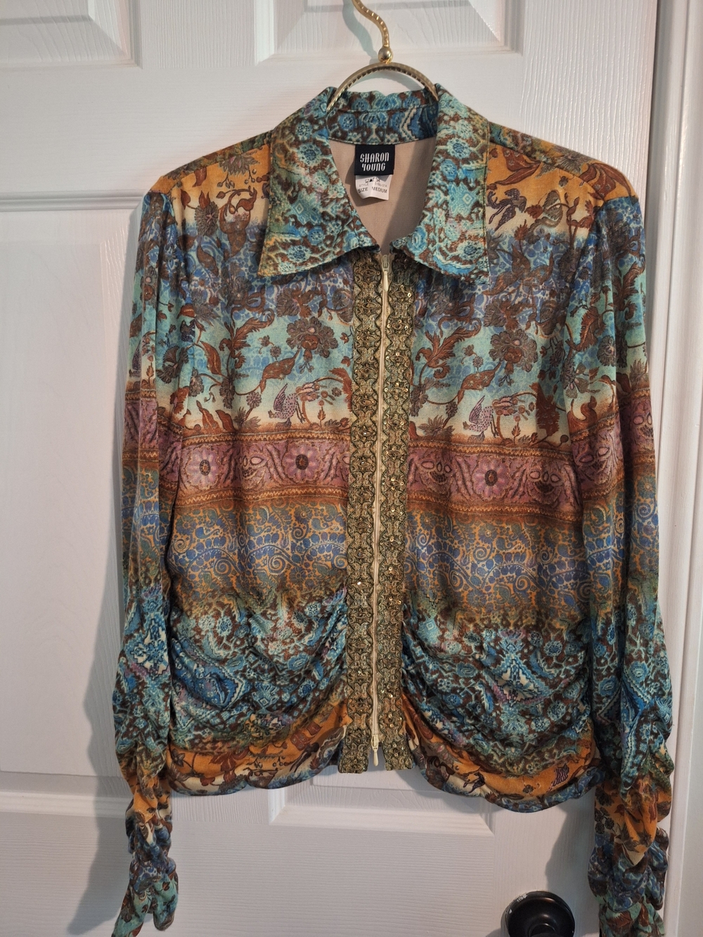 Sharon Young Multi-Color Printed Women's Jacket